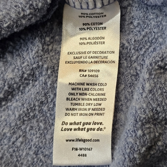 Life Is Good Relaxed Fit Full Zip Hoodie Size Medium - Picture 11 of 11